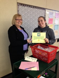 Inservice Funds pic Newcomerstown March 2013 Kathy Ellis and Katie Carruthers